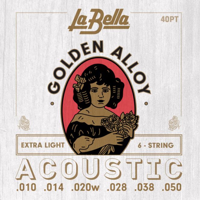 Hovedbilde La Bella 40PT Golden Alloy Acoustic Guitar - ...