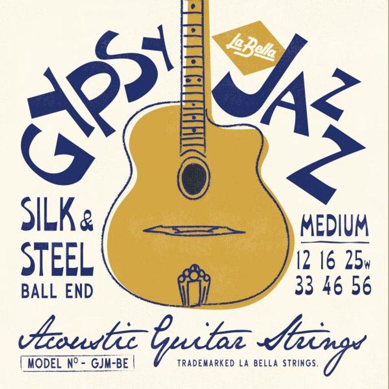La Bella GJXL-BE Gypsy Jazz Silk & Steel - Medium, Ball-Ends
