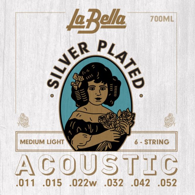 Hovedbilde La Bella 700ML Silver-Plated Acoustic Guitar - ...