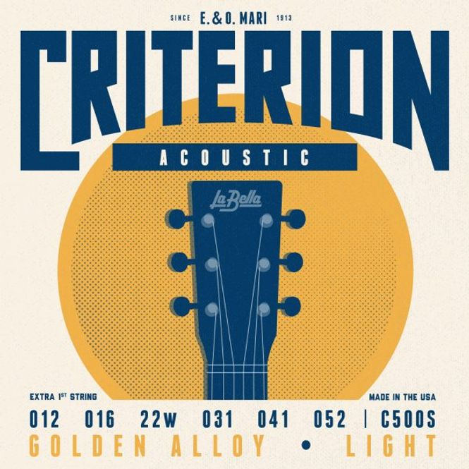 Hovedbilde La Bella C500S Criterion Acoustic, Golden Alloy - ...