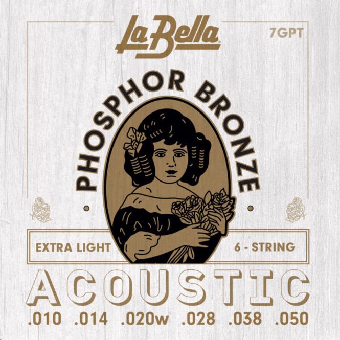 Hovedbilde La Bella 7GPT Phosphor Bronze Guitar Strings - ...