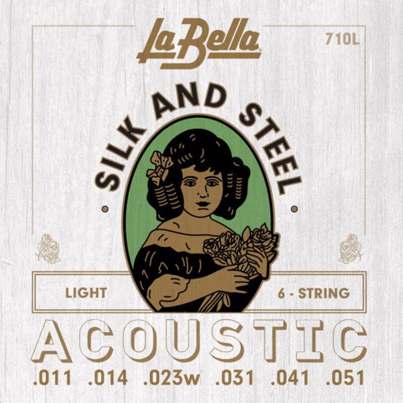 La Bella 710L Silk & Steel Acoustic Guitar - Light 11-51