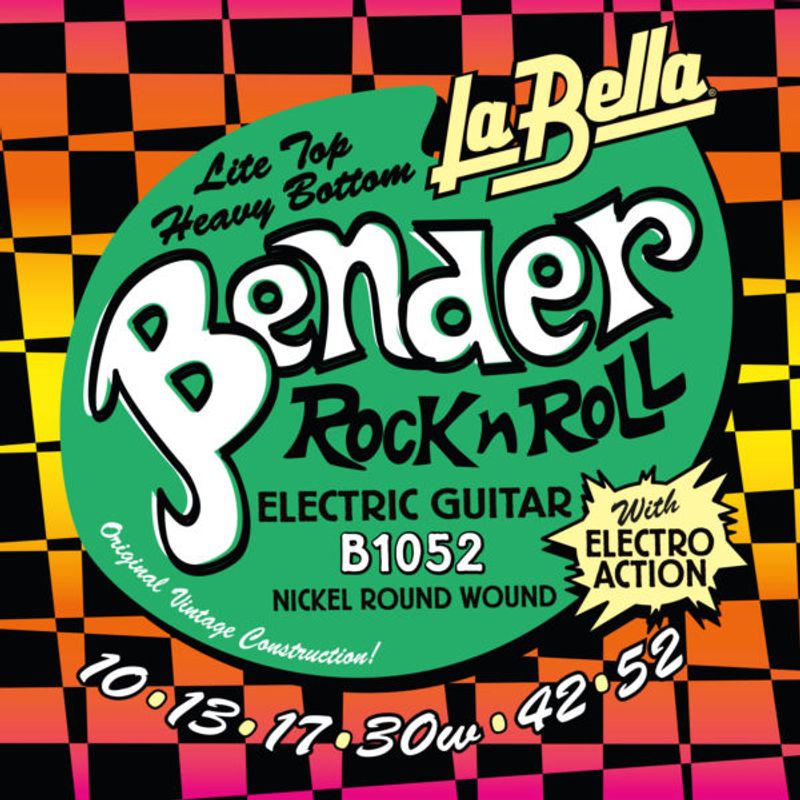 La Bella B1052 Lite Top/Heavy Bottom Bender Electric Guitar 10-52