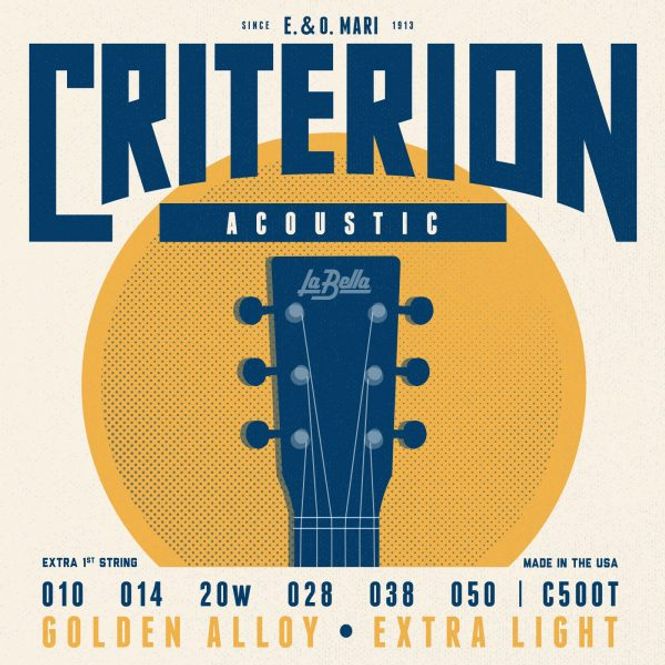 Hovedbilde La Bella C500T Criterion Acoustic, Golden Alloy - ...