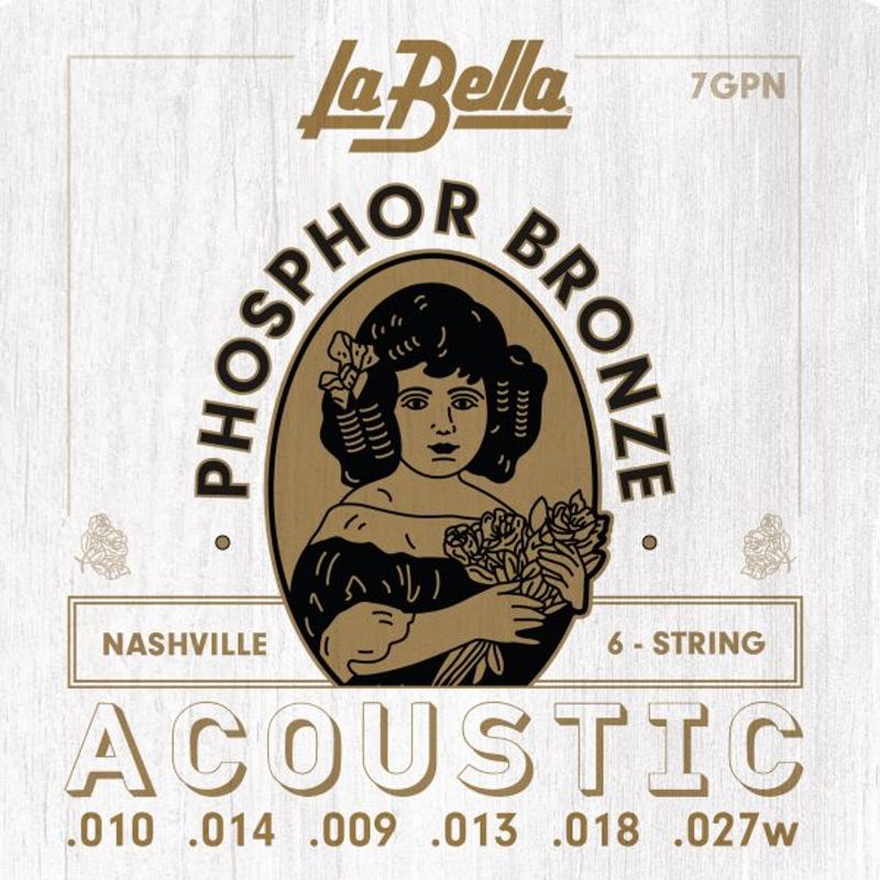 La Bella 7GPN Acoustic Guitar Strings - Nashville Tuning 010-027w