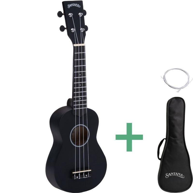 Santana U01 SBK ukulele black