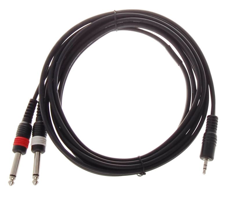 HiEnd  2 x jack(mono)-til-minijack(stereo)-kabel  3 meter