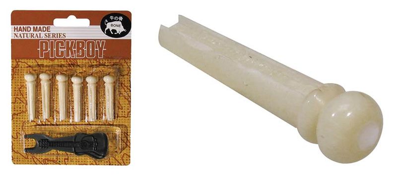 Pickboy BP-150 Bridge Pin Set Bone (6-p)