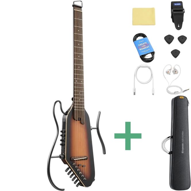 Hovedbilde Donner HUSH-I PRO silent gitar sunburst