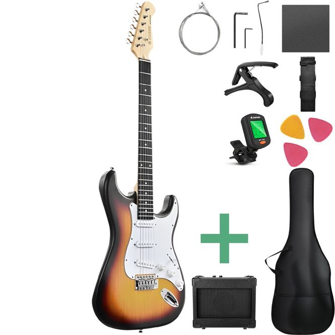 Hovedbilde Donner DST-80 el-gitar pakke sunburst