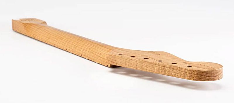 Allparts Select ltd VIN-MOD replacement neck for Stratocaster, AAA+ roasted flamed maple,  chunky C shape, unfinished