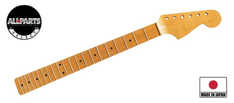 Allparts Select ltd VIN-MOD replacement neck for Jazzmaster, quartersawn roasted maple, unfinished
