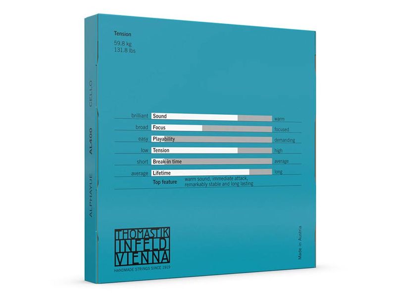 Thomastik THAL-400 Alphayue cello string set 4/4 medium