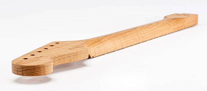 Allparts Select ltd VIN-MOD replacement neck for Stratocaster, AAA+ roasted flamed maple,  chunky C shape, unfinished