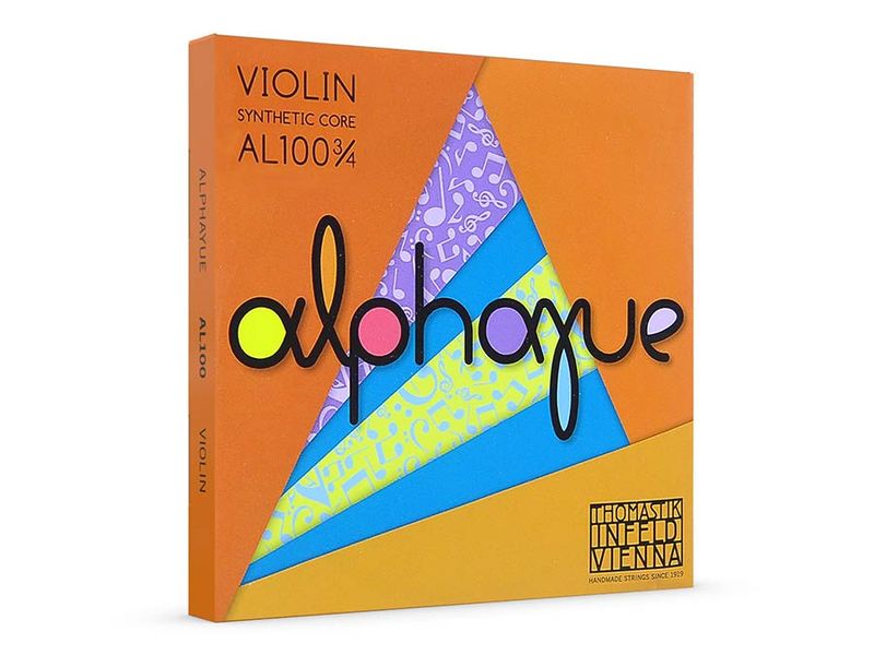 Thomastik THAL-100-34 Alphayue violin string set 3/4 medium, synthetic core