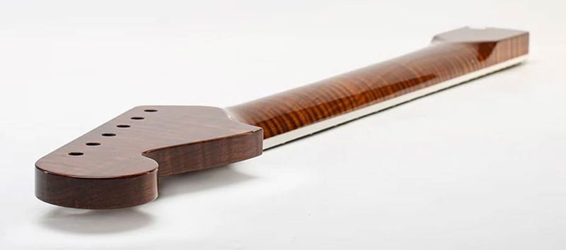 Allparts Select ltd Vintage Deluxe neck for Jazzmaster, AAA+ roasted flamed maple, bound w. block inlays, nitro finish