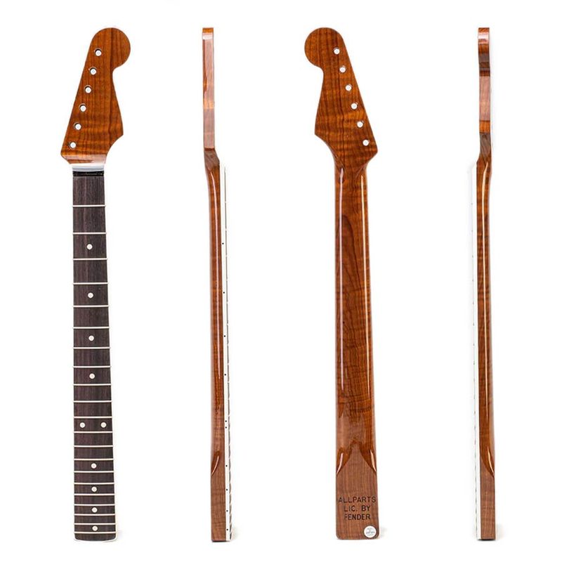 Allparts Select ltd VIN-MOD Deluxe neck for Stratocaster, AAA+ roasted flamed maple, bound fretboard, nitro finish