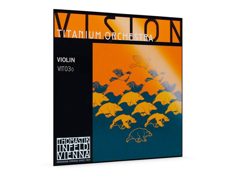 Thomastik VIT-03-O Vision Titanium Orchestra violin string D-3 4/4, synthetic core, silver wound