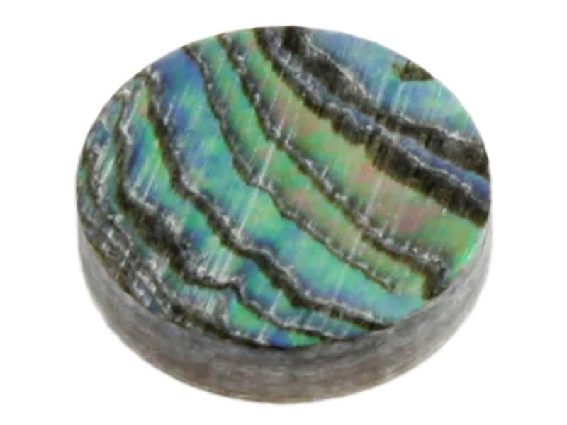 Allparts green abalone inlay dots, quarter inch (6.35mm), 12 pcs