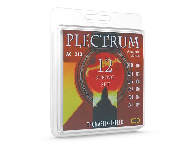 Thomastik THAC-210 Plectrum string set 12-string acoustic, bronze flatwound, 010