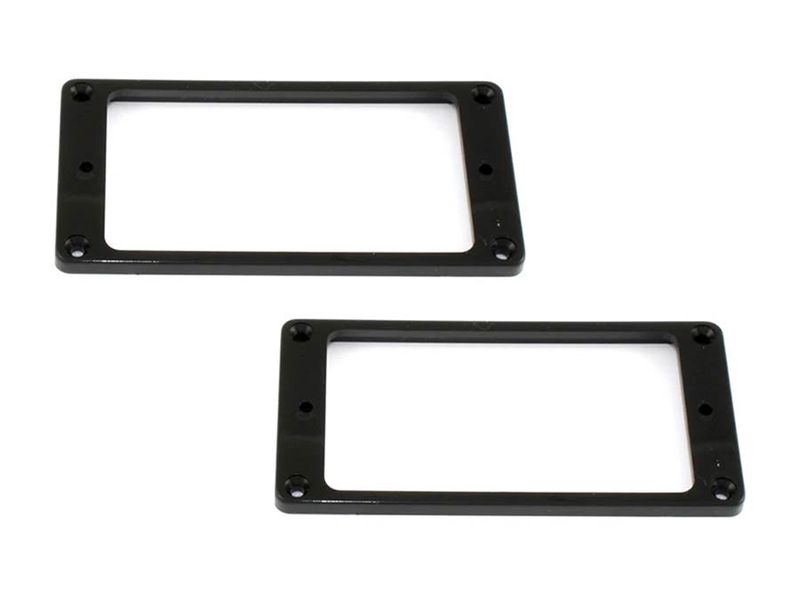 Allparts Pickup Rings Flat Profile Humbucking Black 2-p