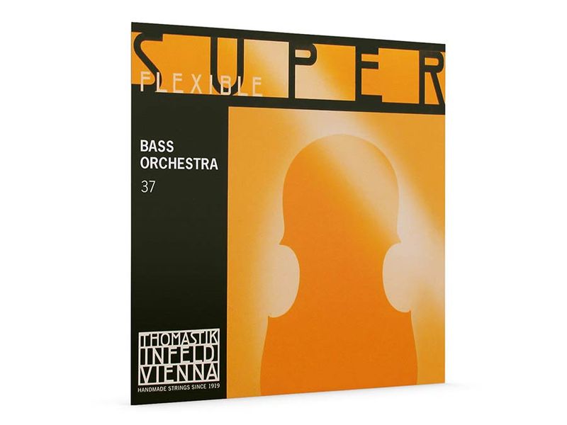 Thomastik TH-37 Superflexible double bass string D-2 4/4 (string length 110cm) medium, rope core, chrome