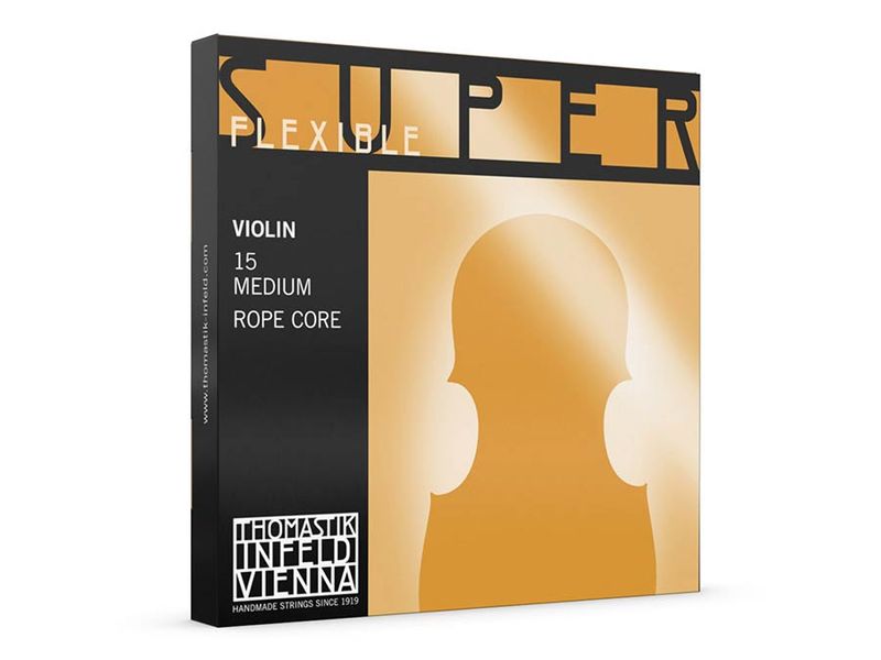 Thomastik TH-15 Superflexible violin string set 4/4 medium, rope core, includes TH-9, TH-10, TH-12 and TH-13