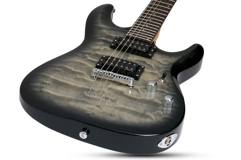 Schecter C-6 Plus Left Hand Charcoal Burst