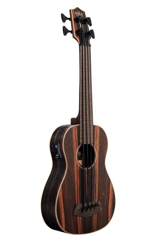 Kala UBASS-EBY-FS. Ebony U-Bass, Fretted w/Bag