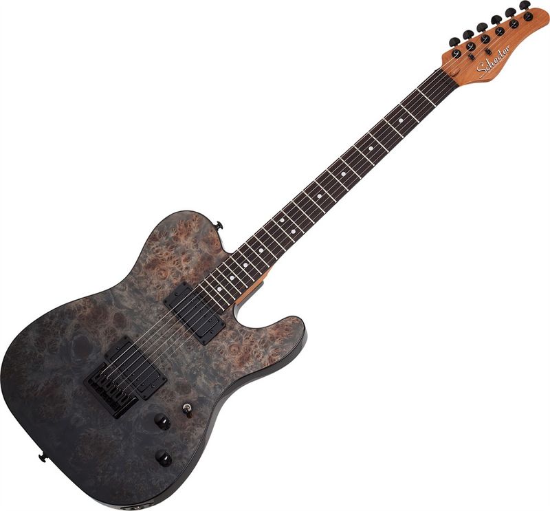 Schecter PT STANDARD BLACK FADE BURST BURL BFBB