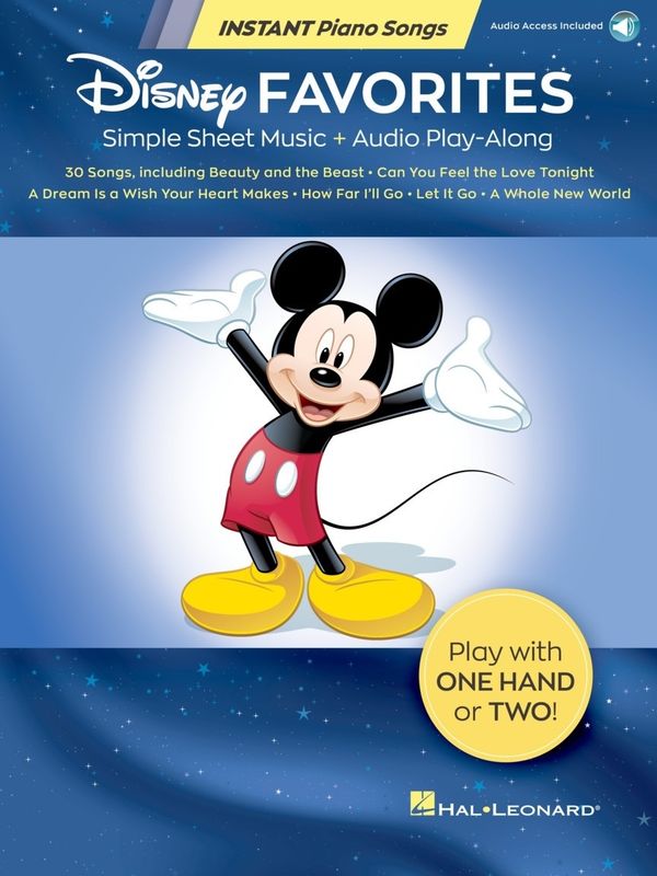 Disney Favorites - Piano - Simple sheet music + Audio Play-Along