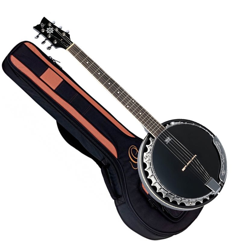 OrtegaOBJE356-SBK-L 6-String Banjo Left m/Bag