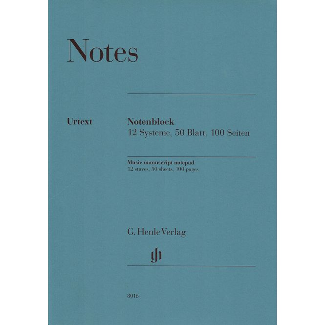 Hovedbilde Noteblokk 12 staver, 50 ark, 100 sider