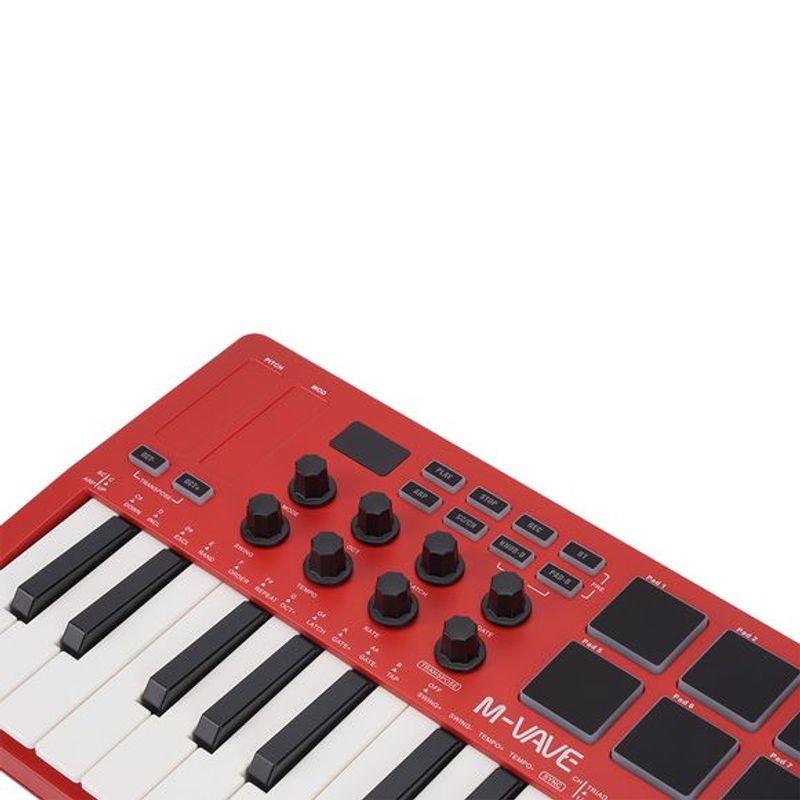 M-vave SMK-25 bluetooth midi-keyboard red