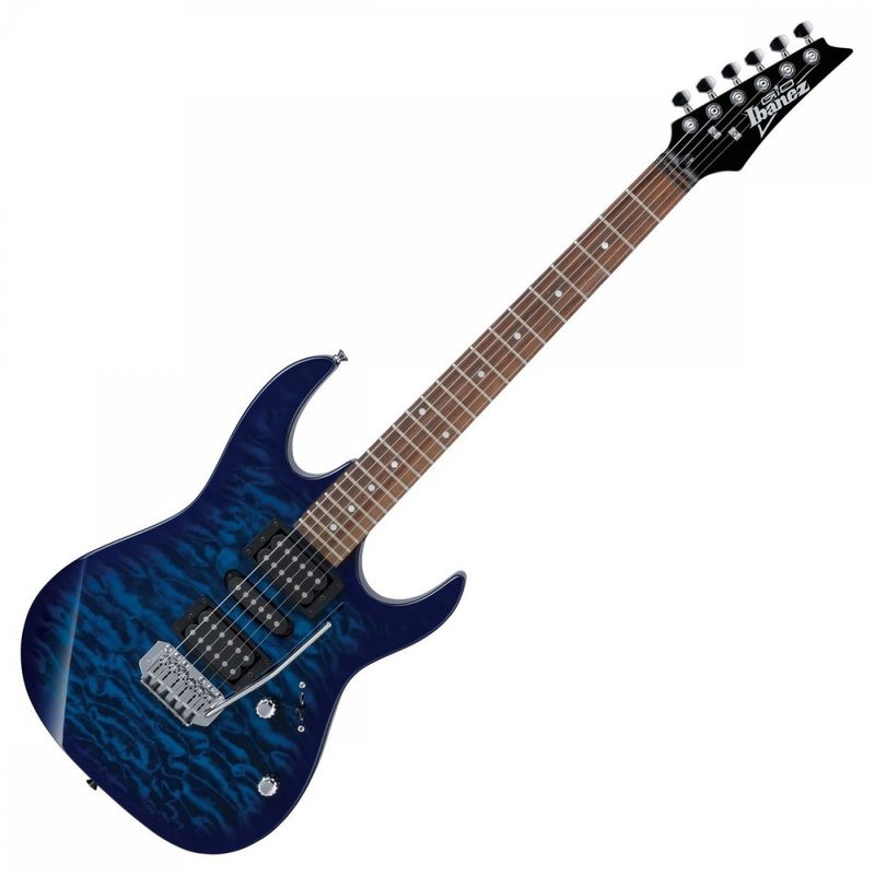 Ibanez GRX70QA-TBB Transparent Blue Burst