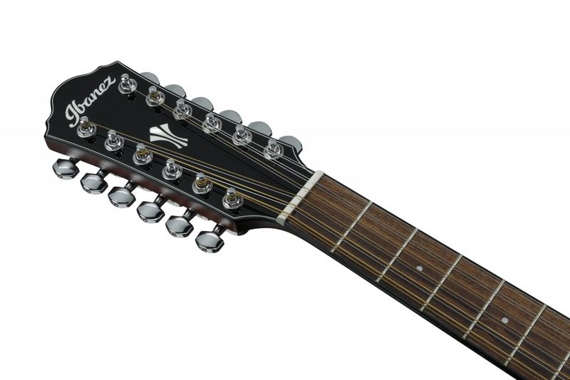 Ibanez AEG5012-BKH Black High Gloss 12-strengsgitar