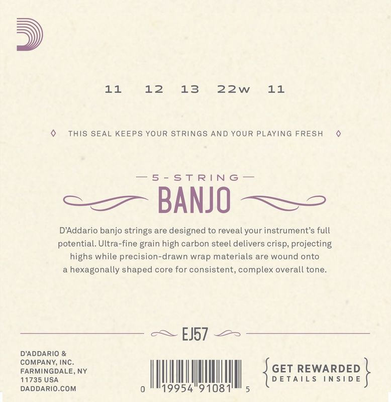 Daddario EJ57 Banjo 5-Strenget