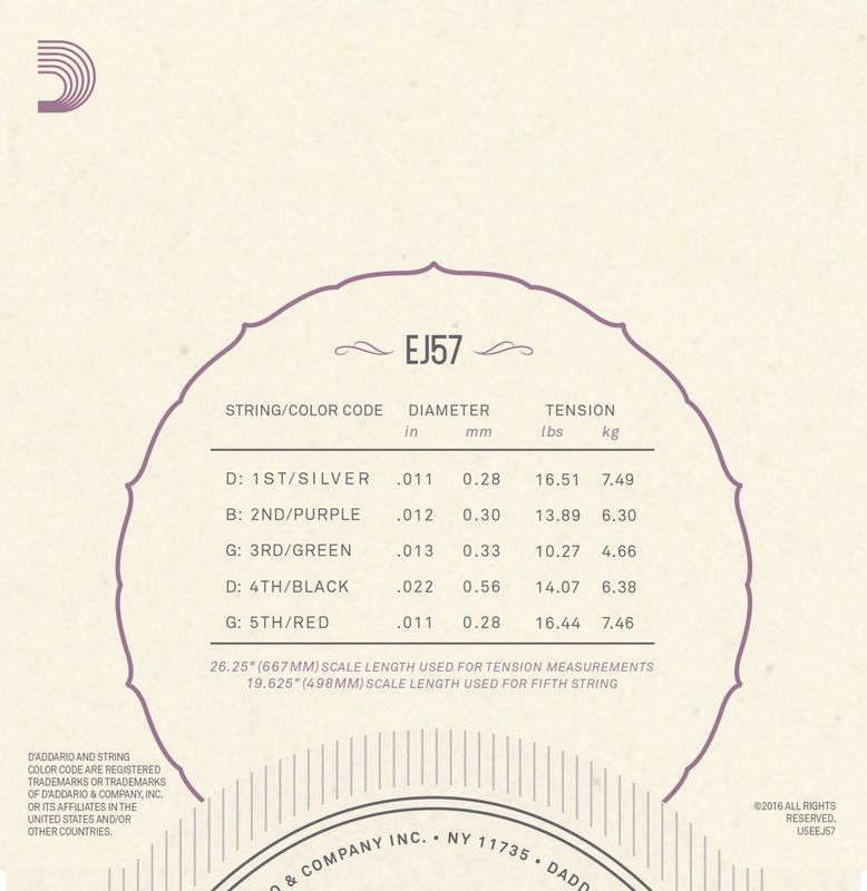 Daddario EJ57 Banjo 5-Strenget