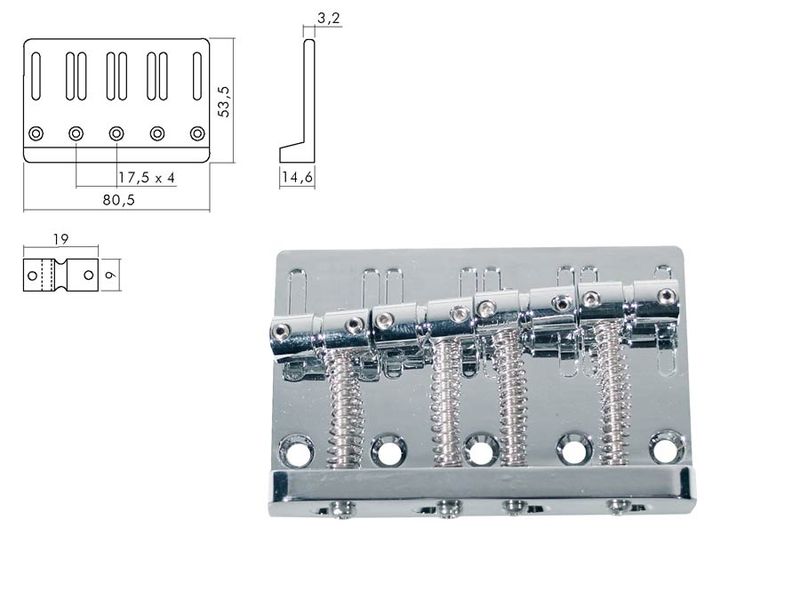 Boston BB-204-C bridge-tailpiece