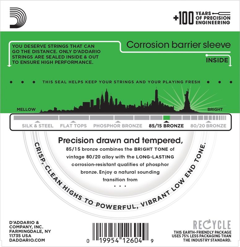 D'Addario Fretted EZ890 009-045