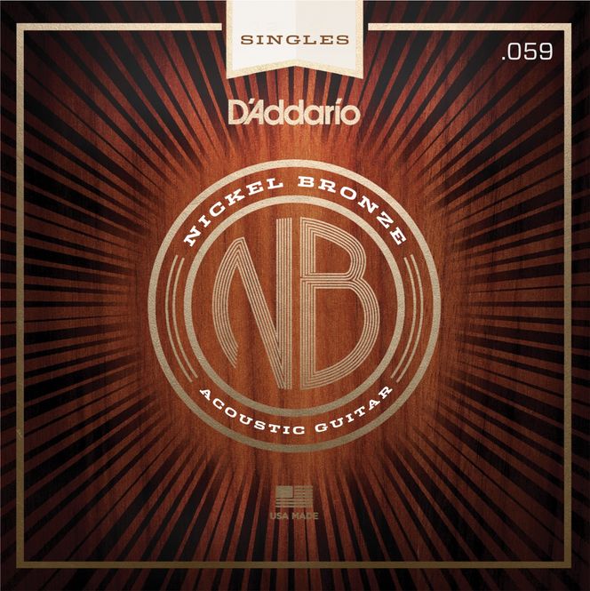 Hovedbilde D'Addario NB059. Nikkel Bronze Wound .059 enkel ...