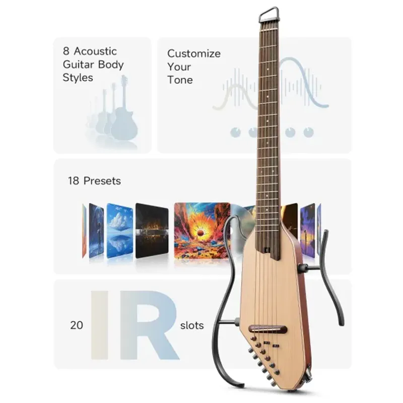 Donner HUSH-I PRO silent gitar nature 