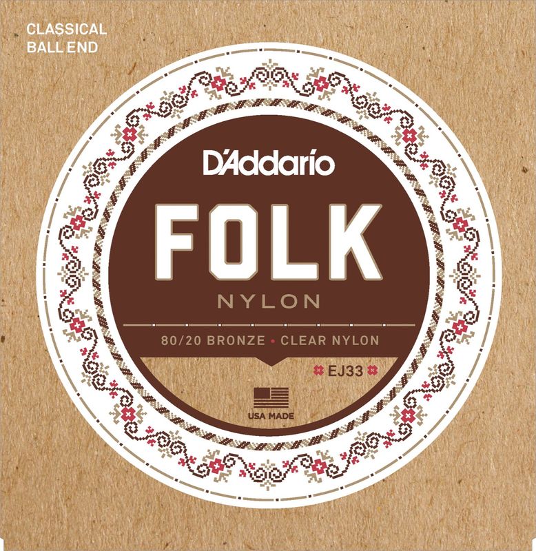 Daddario Fretted EJ33 Folk Nylonstrenger