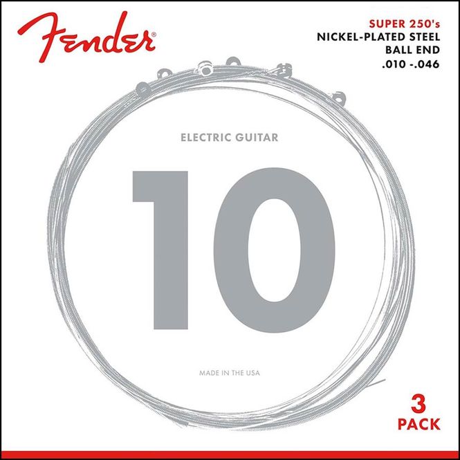 Hovedbilde  Fender Super 250s Strenger Regular 010-046 3-pk