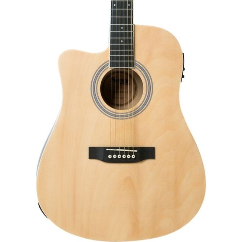 Sant Guitars AC-86EQL SNA venstrehendt-stålstrengsgitar satin nature