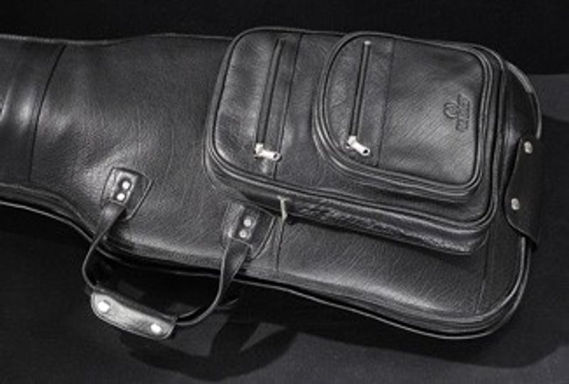 Harvest Gitarbag - Buffalo Nappa - Ekte skinn - Svart