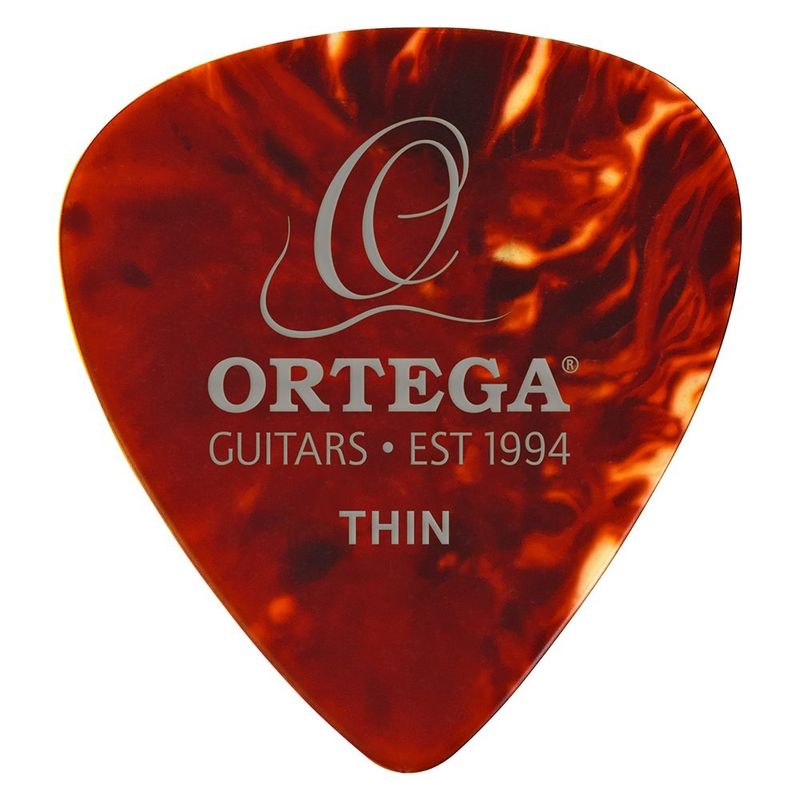 Ortega OGP-TO-T10. Celluloid Tortoise plekter Thin 10stk