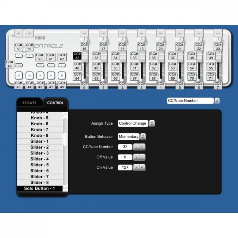 KORG nanoKONTROL2-BK USB Surface Controller