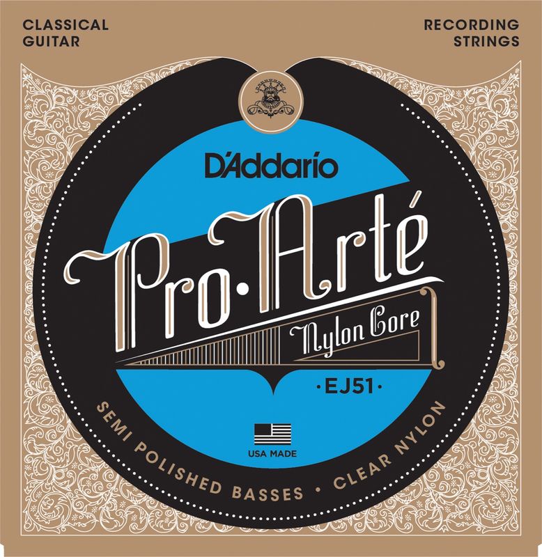 Daddario Fretted EJ51 Nylonstrenger Semi-Polished Hard Tension
