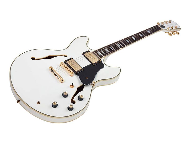 Sire H7/WH Larry Carlton electric archtop guitar white